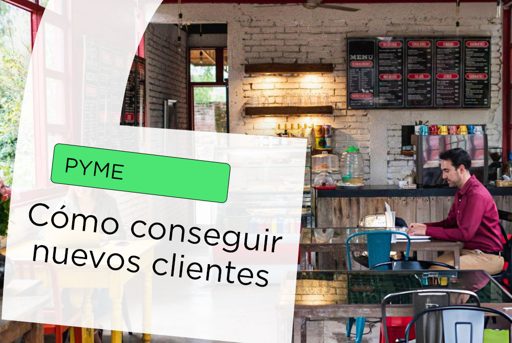nuevos-clientes Dueño de PYME revisando métricas sobre cómo conseguir clientes nuevos y ventas mediante marketing digital.